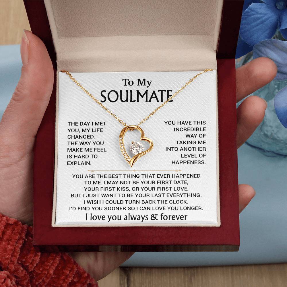 To My Soulmate Necklace, Soulmate Gift, Gift For Girlfriend, Christmas Gift 26_8_WHITE