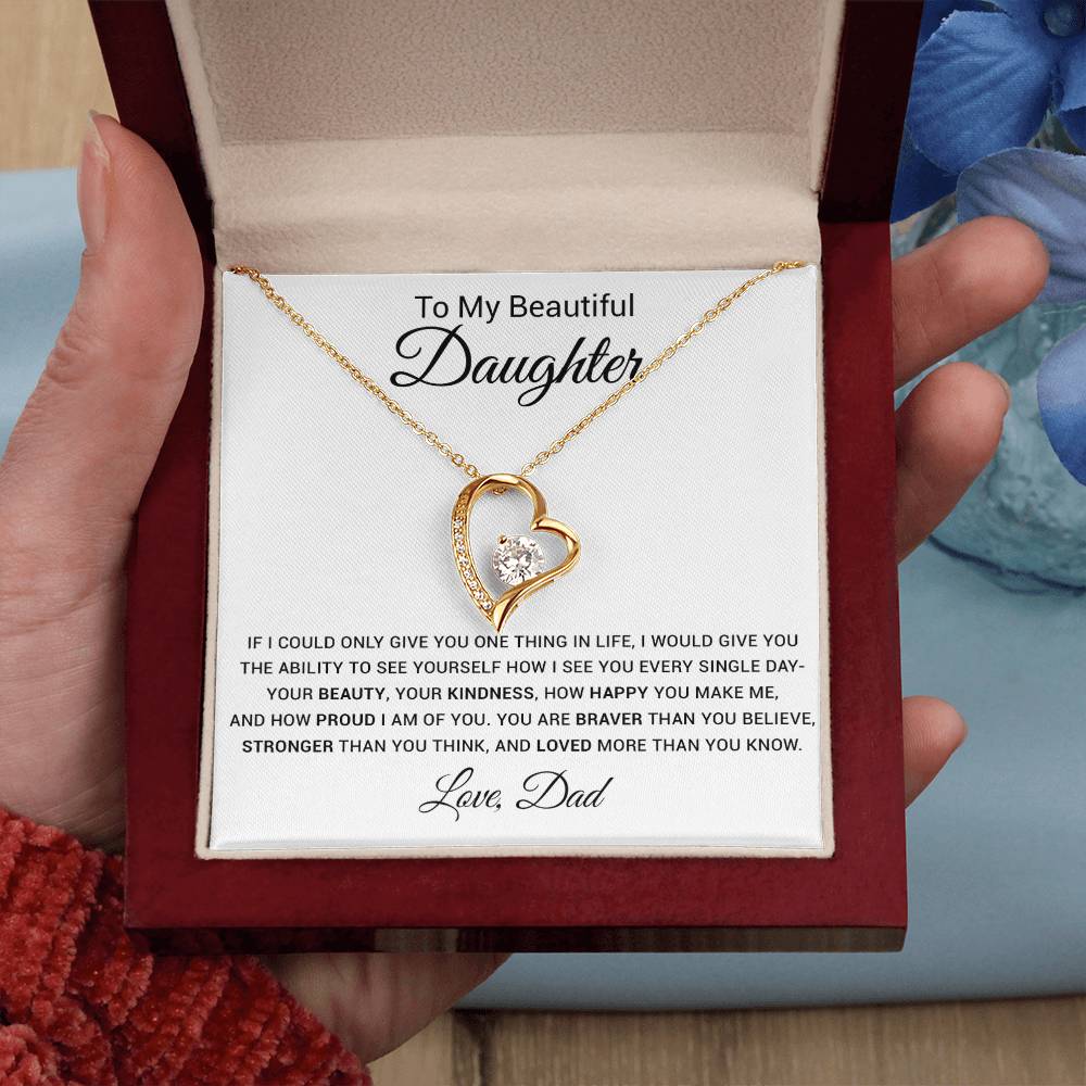 To My Daughter Necklace, Gift For Daughter From Dad, Father Daughter Necklace 9_4