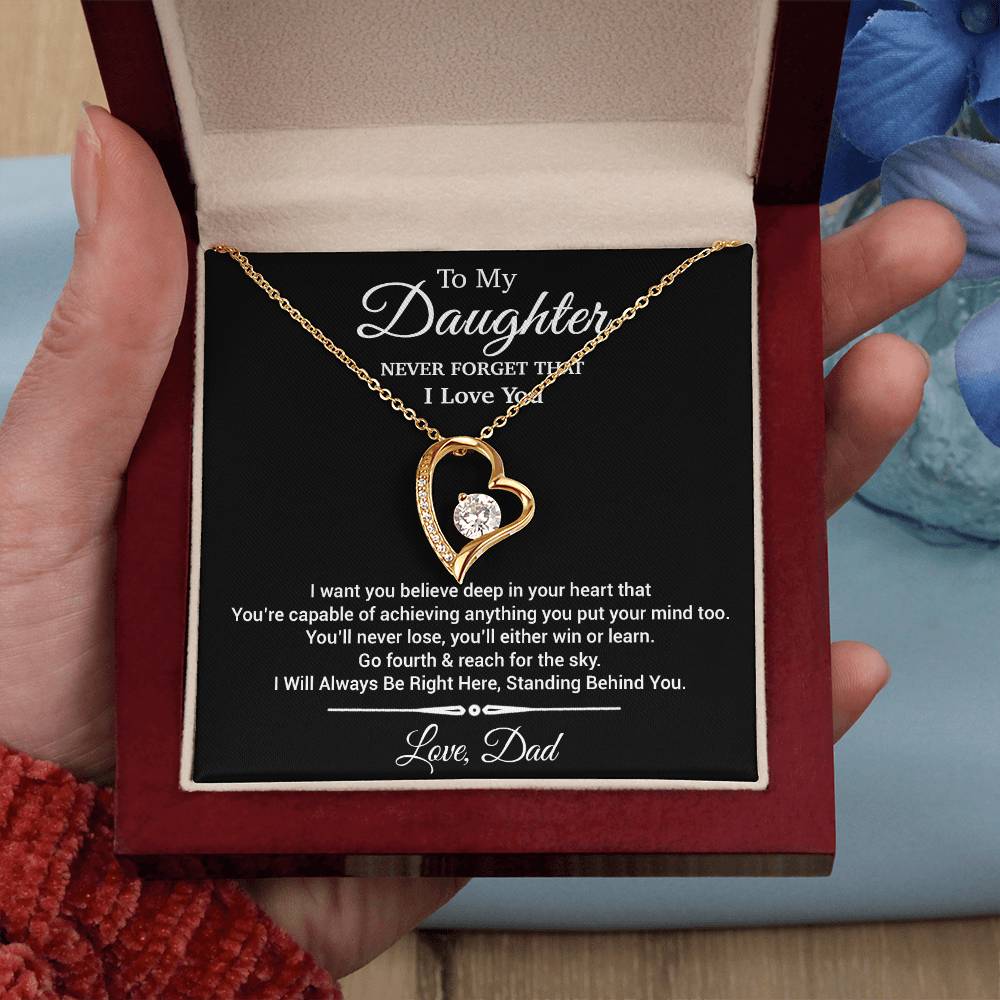 To My Daughter Necklace, Daughter Father Necklace, Daughter Gift From Dad 30_11_Black