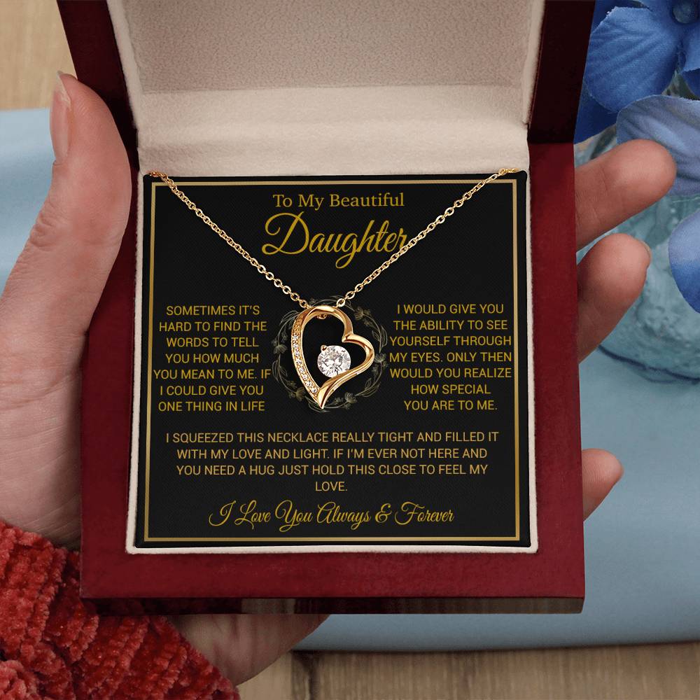 To My Daughter Necklace, Daughter Father Necklace, Daughter Gift From Dad,Mom 23_1