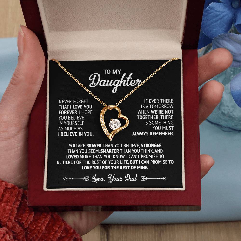 To My Daughter Necklace, Daughter Father Necklace, Daughter Gift From Dad1