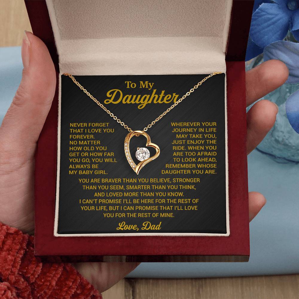 To My Daughter Necklace, Daughter Father Necklace, Daughter Gift From Dad 20_8_Gold