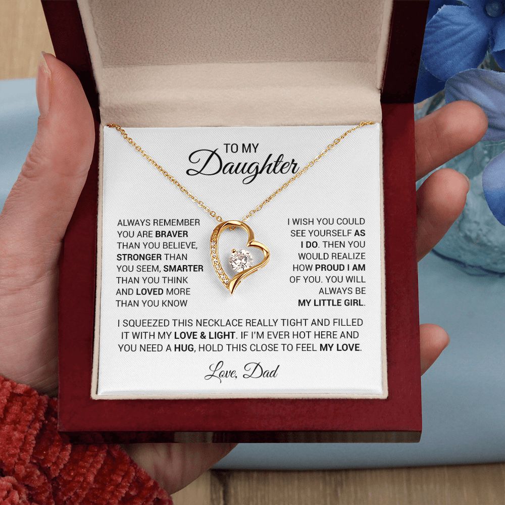 To My Daughter Necklace, Gift for Daughter from Dad, Daughter Father Necklace444