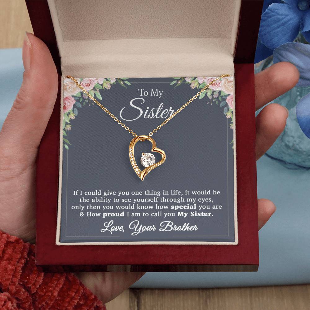 To My Sister Necklace, Brother to Sister, Birthday gift For Sister from Brother 20_11