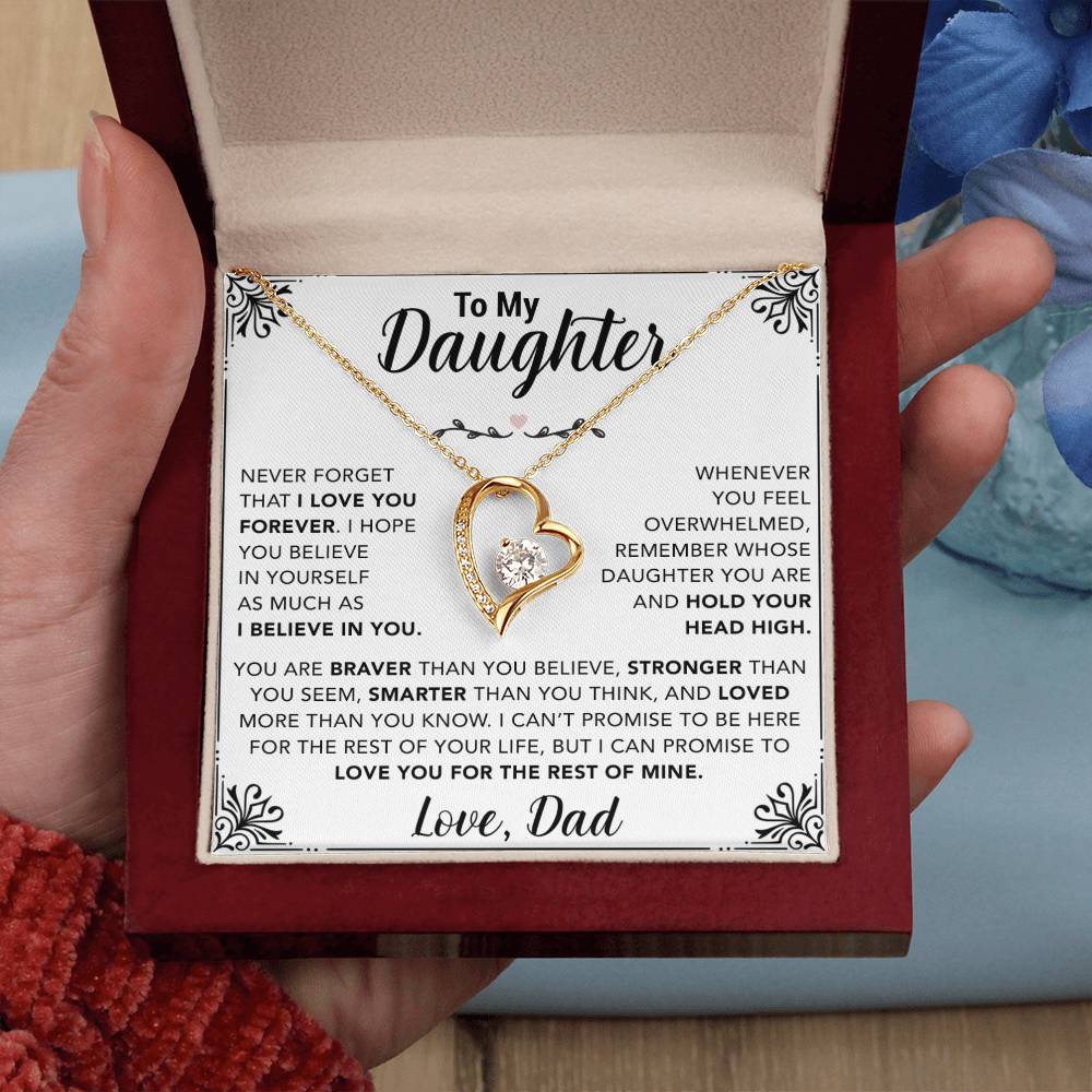 To My Daughter Necklace, Gift for Daughter from Dad, Father Daughter Necklace  30_11