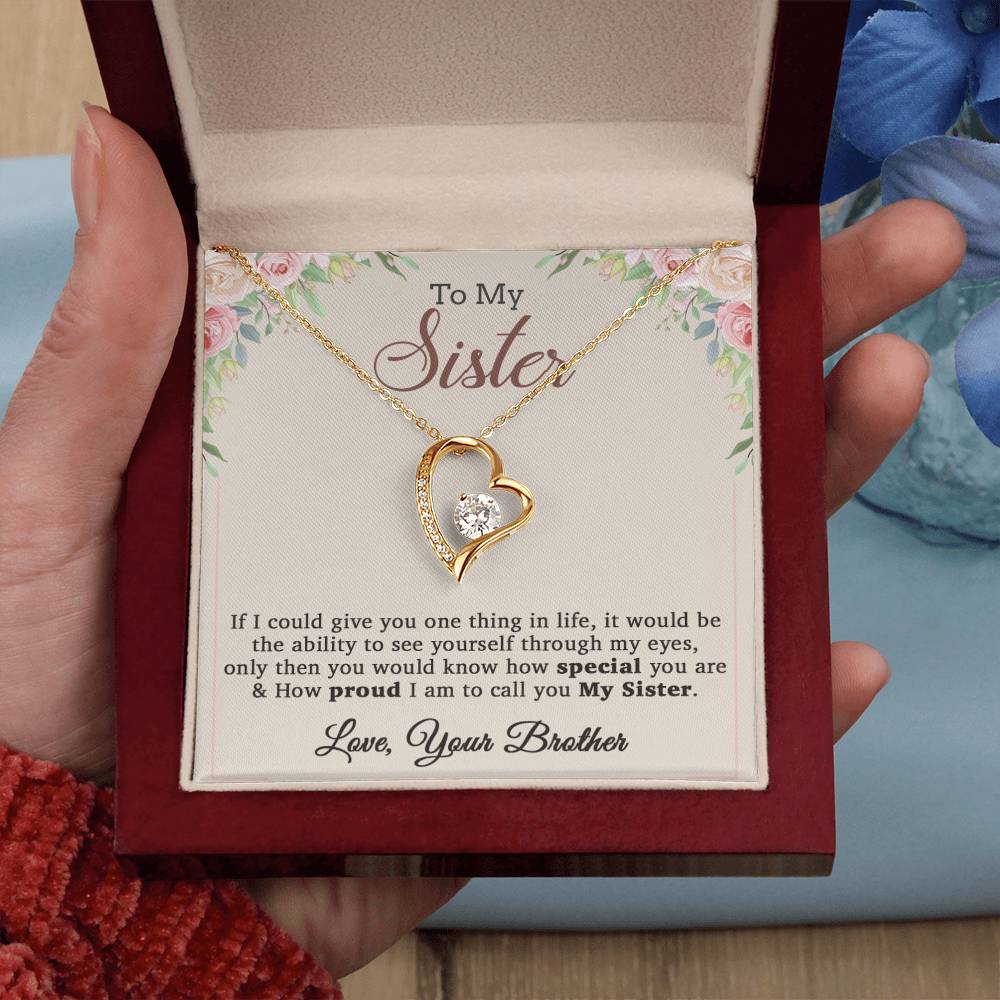 To My Sister Necklace, Brother to Sister, Birthday gift For Sister from Brother 7_12