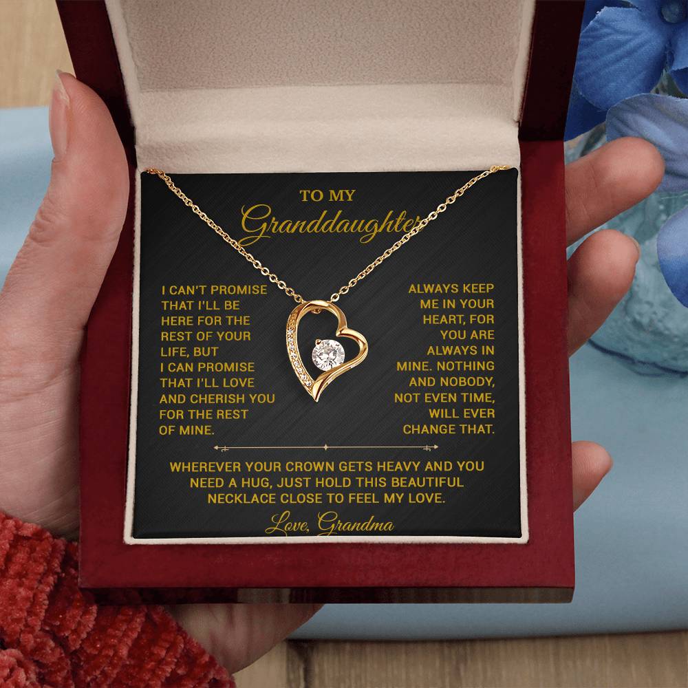 To My Granddaughter Necklace, Granddaughter Gift from Grandma, Christmas Gift 20_8_Gold