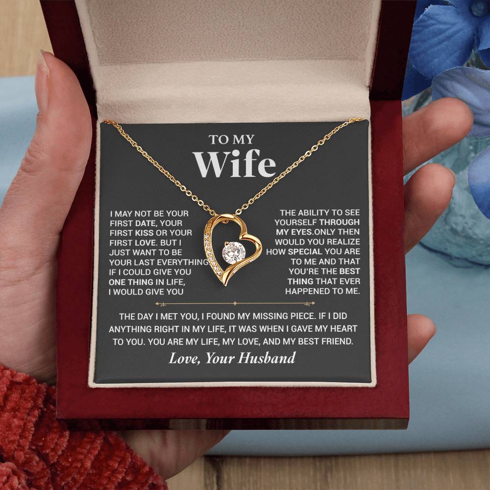 To My Wife Necklace, Christmas Gift For Wife, Christmas Gifts For Her, Wife Gift_ Gray