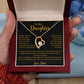 To My Daughter Necklace, Gift for Daughter from Dad, Father Daughter Necklace 18_5_Gold