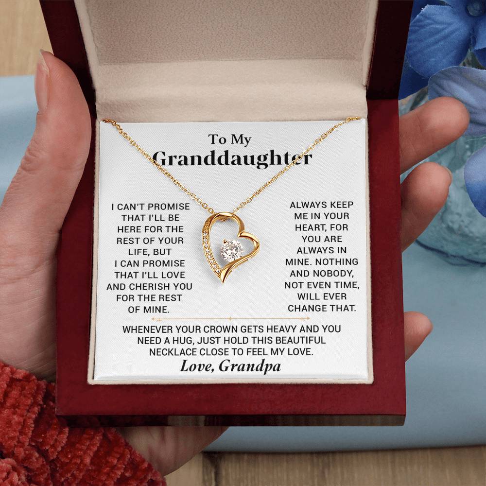 To My Granddaughter Necklace, Granddaughter Gift from Grandma, Gift from Grandpa_NEW