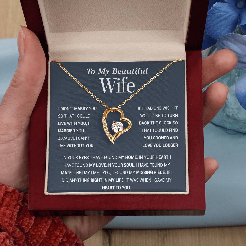 To My Wife Necklace, Gift For Wife, Anniversary Gift For Wife, Christmas Gift 27_11_Blue