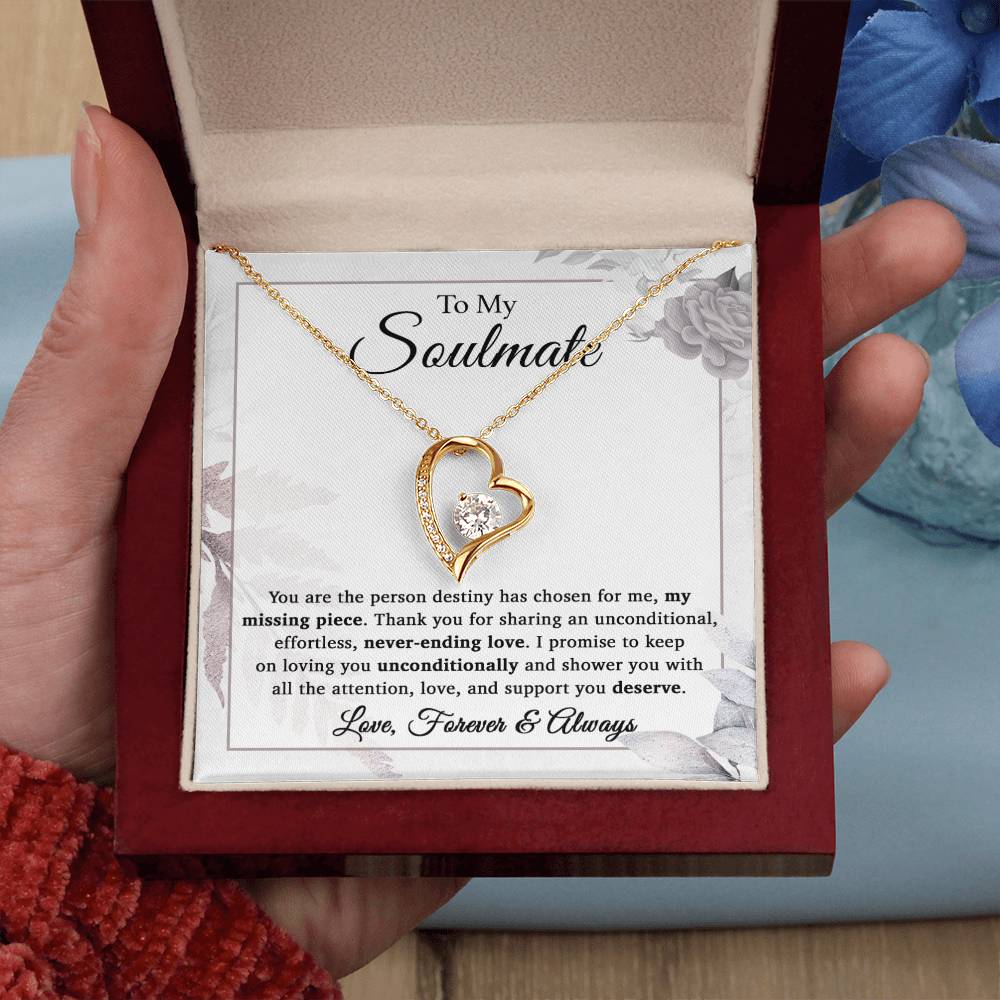 To My Soulmate Necklace Birthday Anniversary Gift for Wife Girlfriend