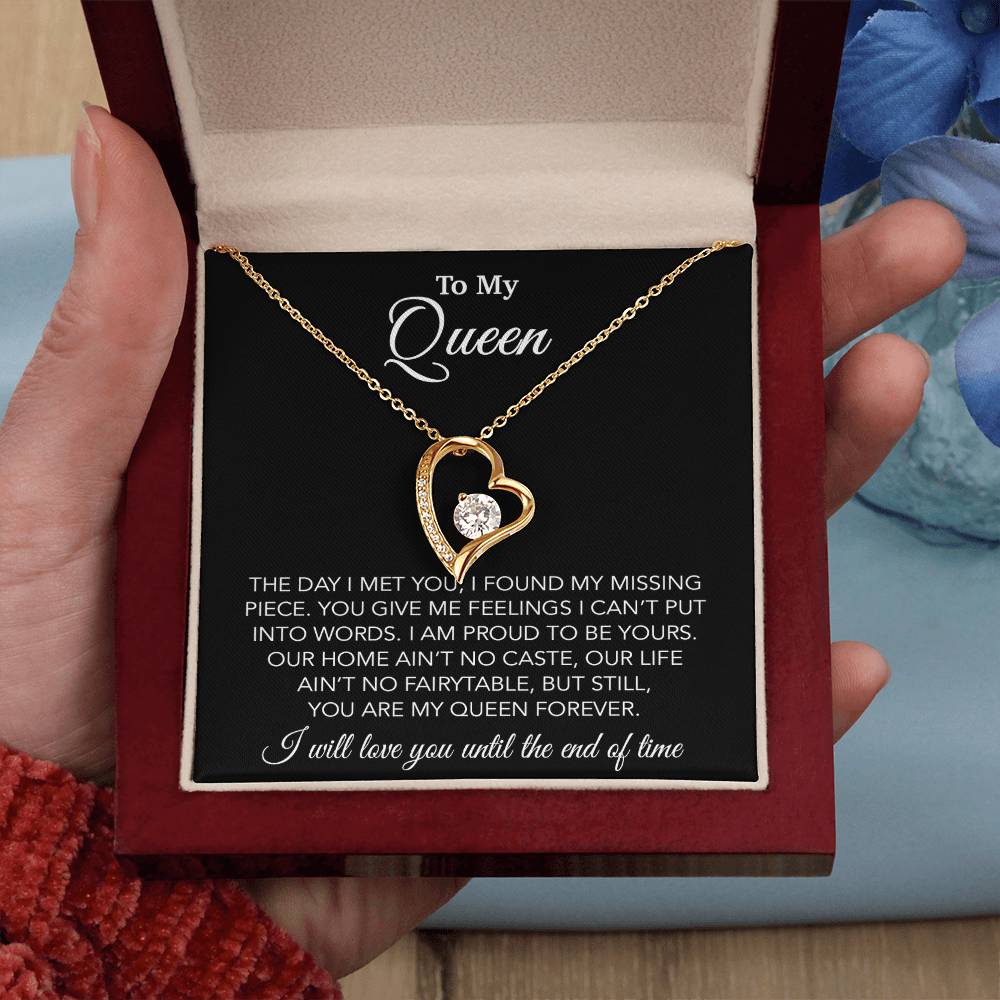 To My Queen Necklace, Anniversary Gift For Wife, Girlfriend Necklace, Birthday Gift For Wife 14_2