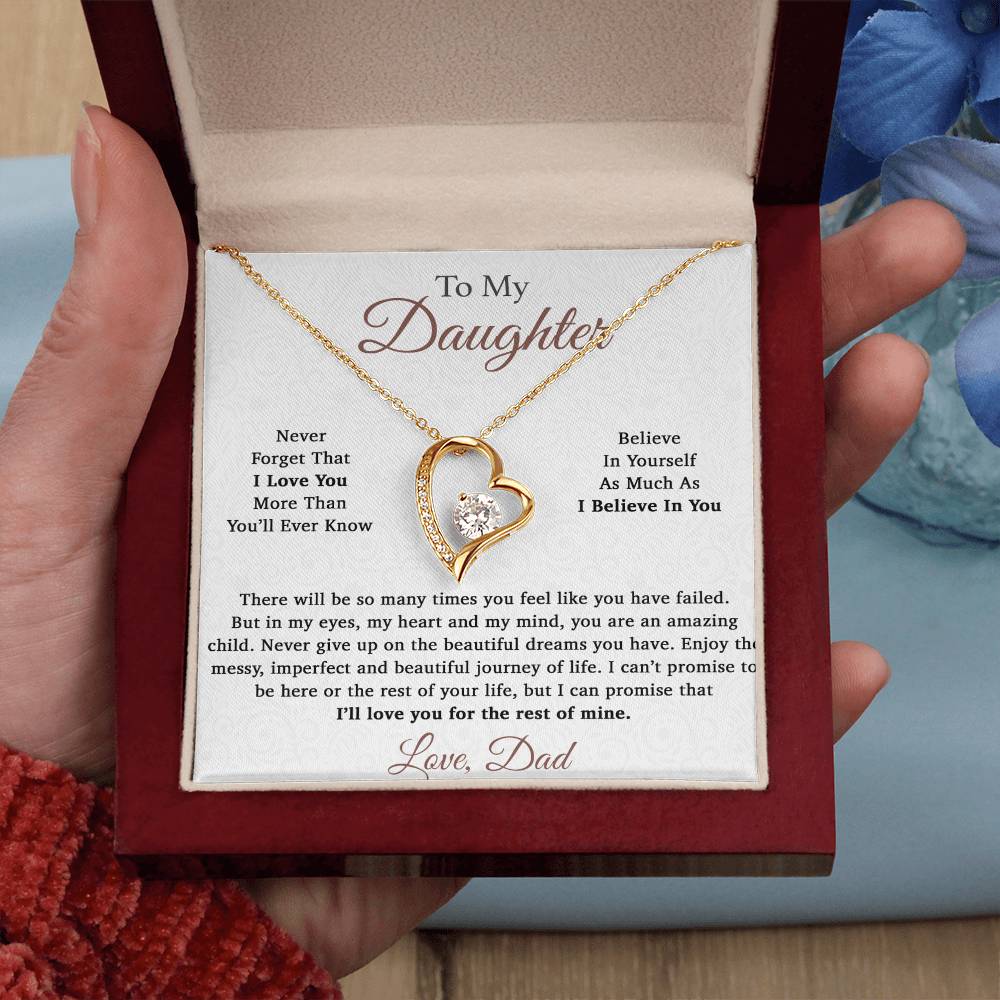 To My Daughter Necklace, Daughter Father Necklace, Daughter Gift From Dad 999