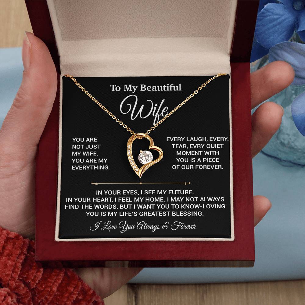 To My Wife Necklace, Christmas Gifts For Women, Anniversary Gift For Wife 10_9_Black