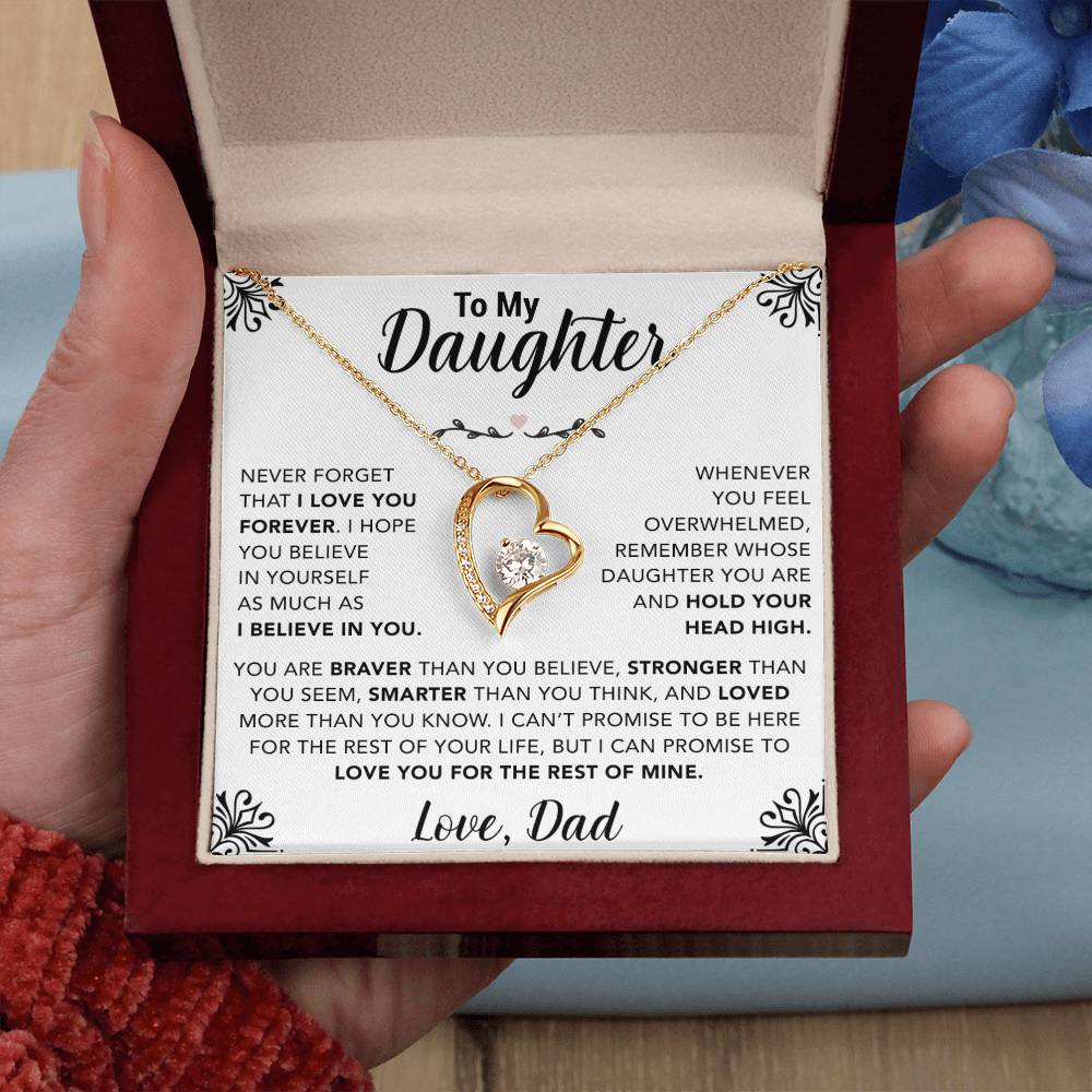 To My Daughter Necklace, Gift for Daughter from Dad, Father Daughter Necklace 30_11