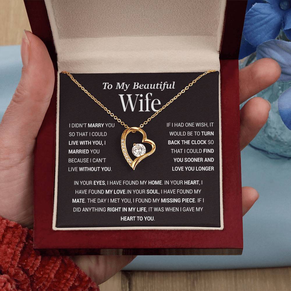 To My Wife Necklace, Gift For Wife, Anniversary Gift For Wife, Christmas Gift 27_11_Tim