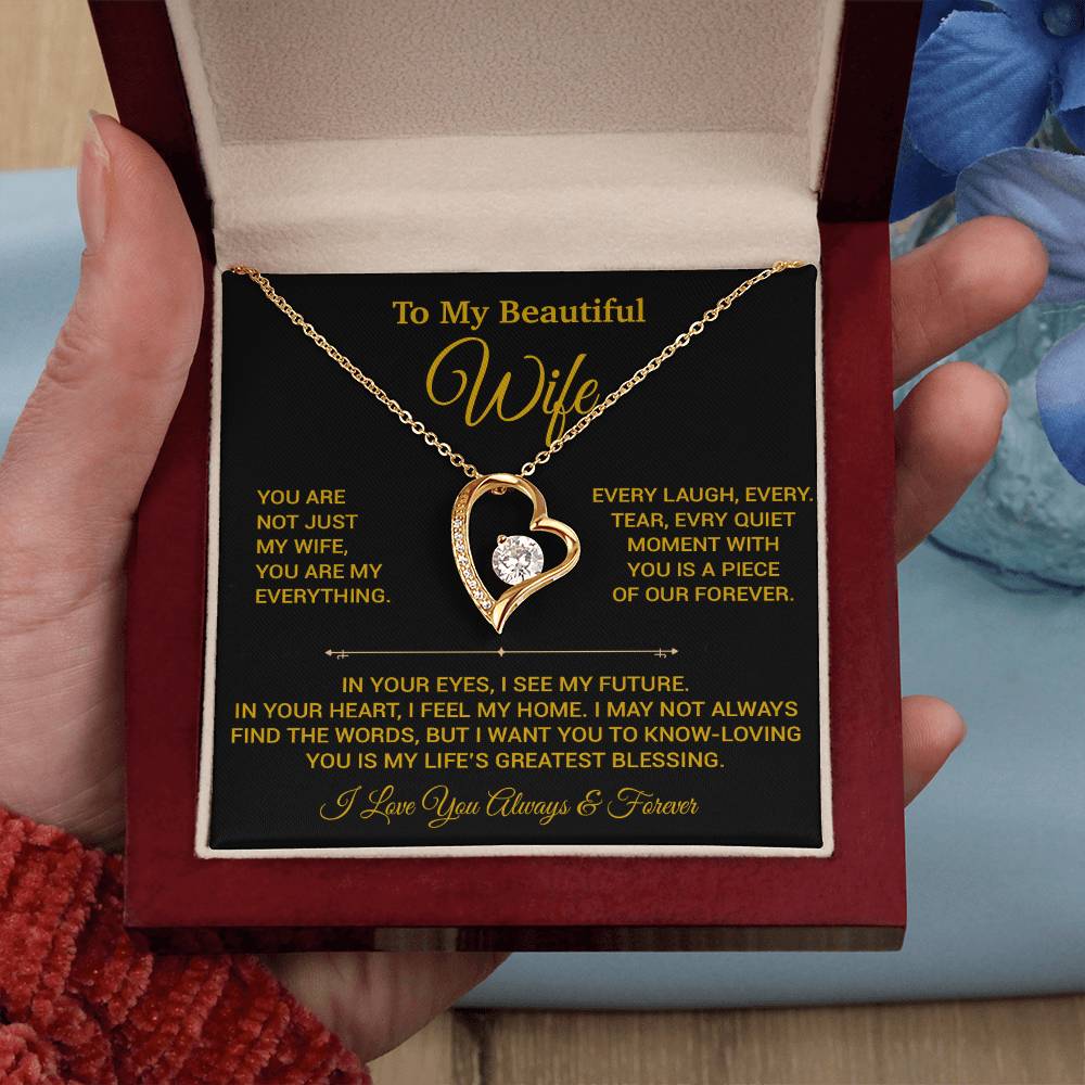 To My Wife Necklace, Christmas Gifts For Women, Anniversary Gift For Wife 10_9_Gold