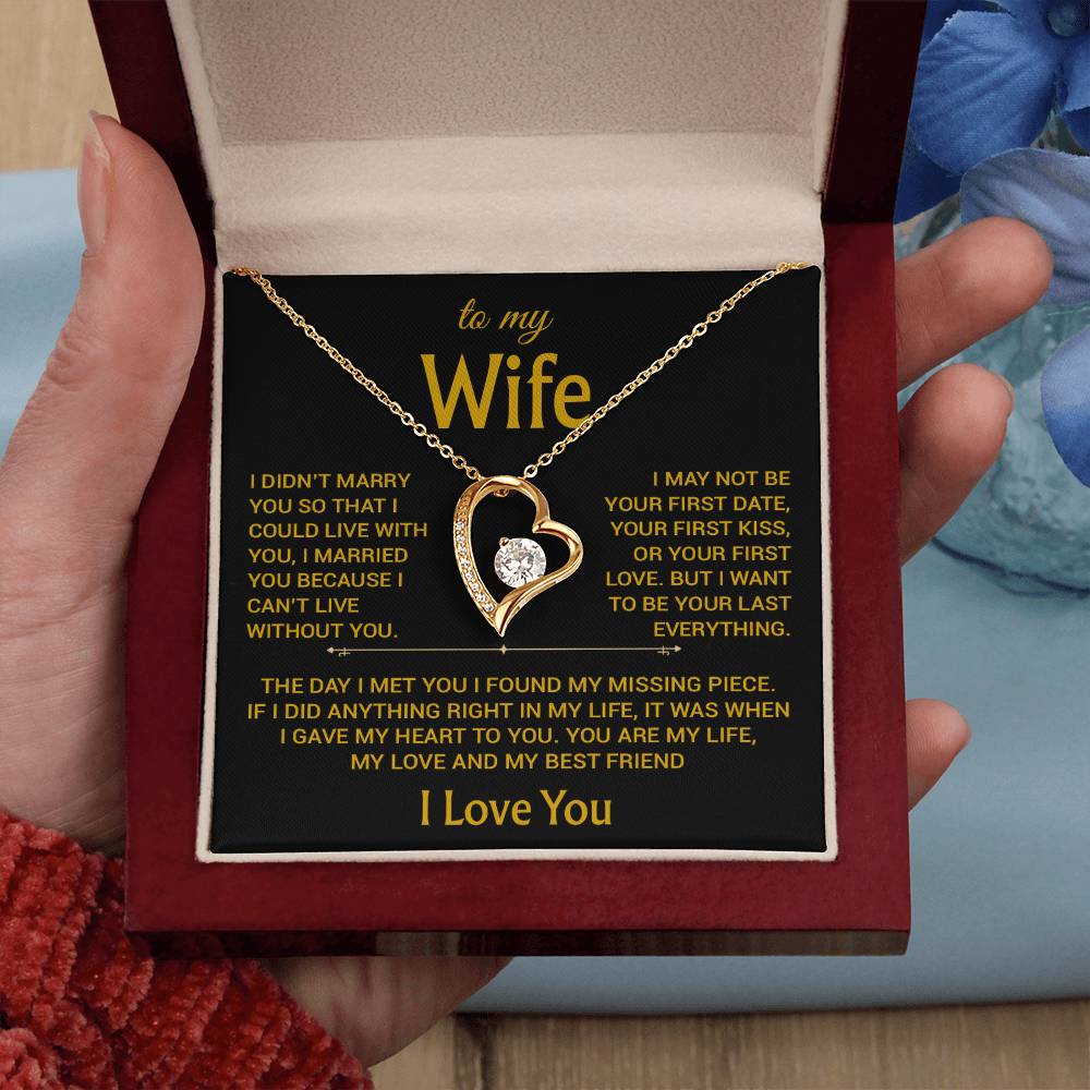 To My Wife Necklace, Christmas Gifts For Women, Anniversary Gift For Wife 16_12_Gold