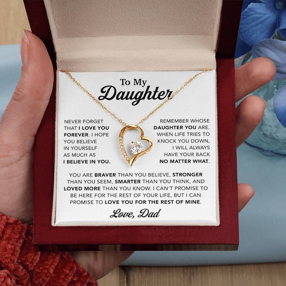 To My Daughter Necklace, Gift for Daughter from Dad, Father Daughter Necklace 30_11