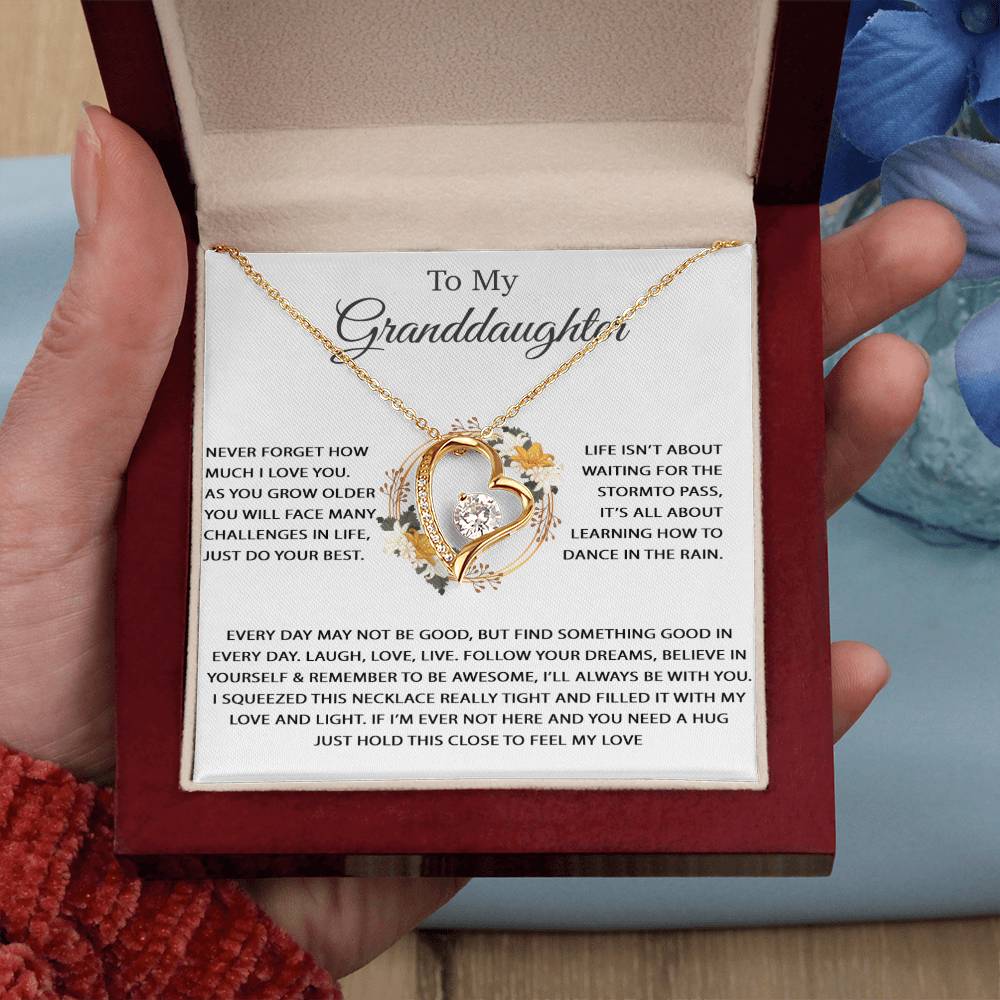 To My Granddaughter Necklace, Birthday Gift For Granddaughter, Birthday Gifts 16_10
