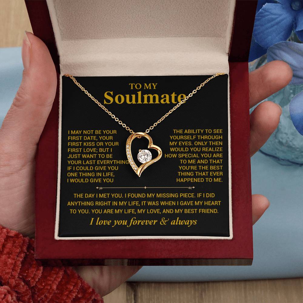 To My Soulmate Necklace, Gift for Wife, Girlfriend, Anniversary Gift, Christmas Gift