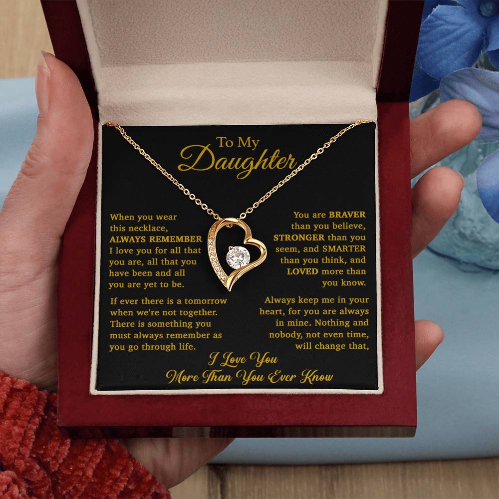 To My Daughter Necklace, Daughter Father Necklace, Daughter Gift From Dad, Mom 15_11_Or