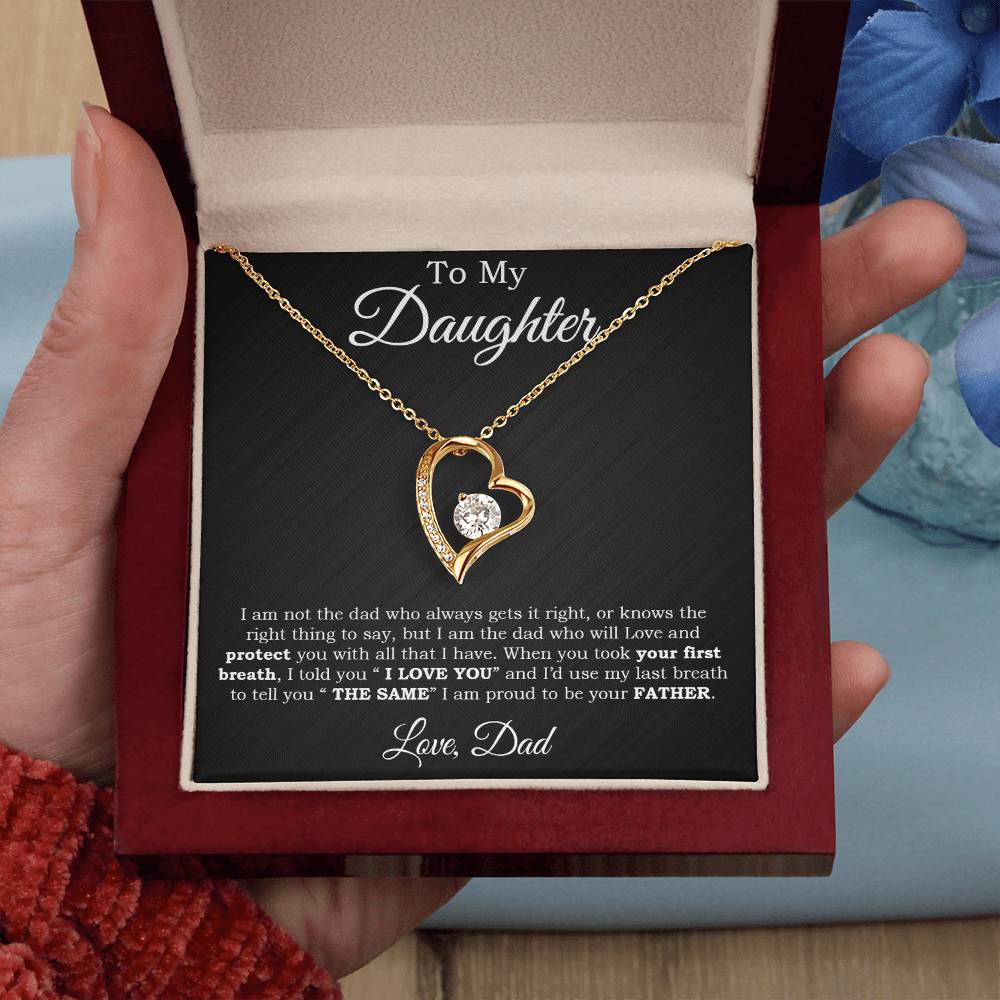 To My Daughter Gifts From Dad Hearts Necklace Father To Daughter Birthday Gift