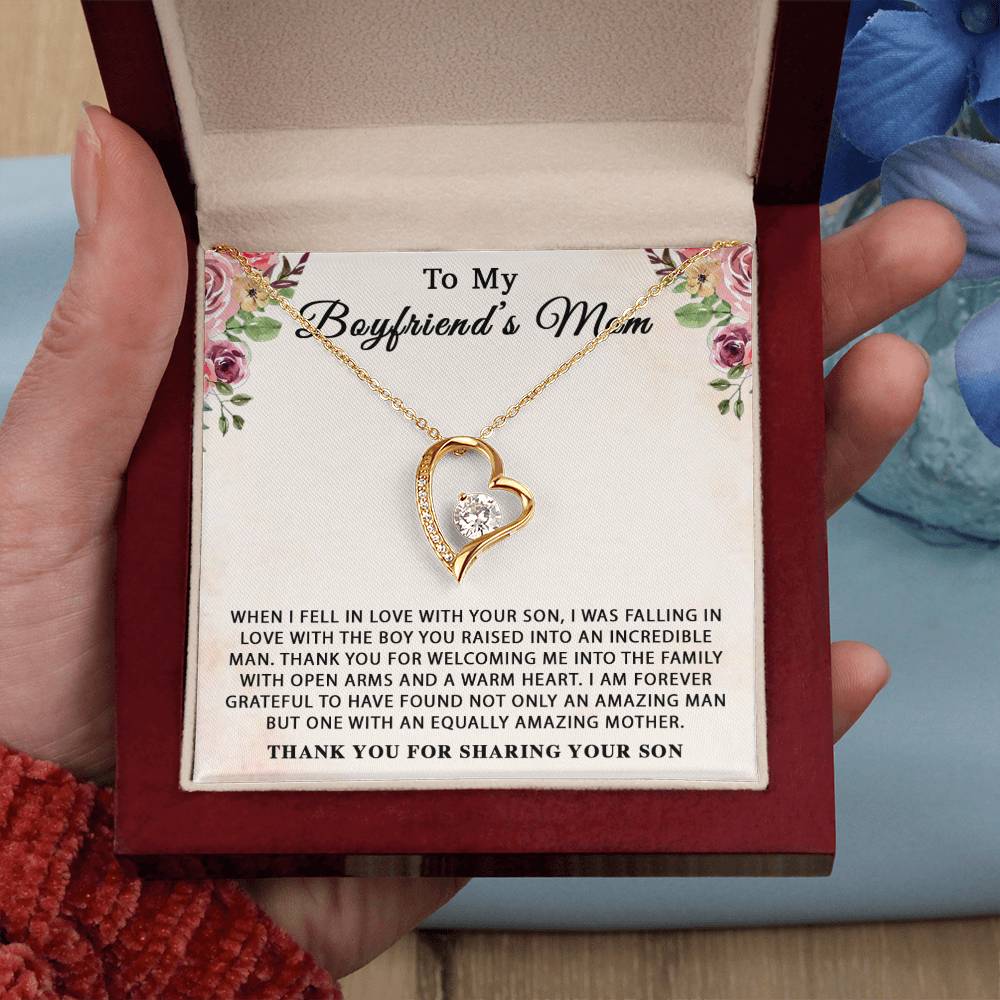 To My Boyfriend's Mom Necklace, For My Boyfriend's Mom, Birthday Gift