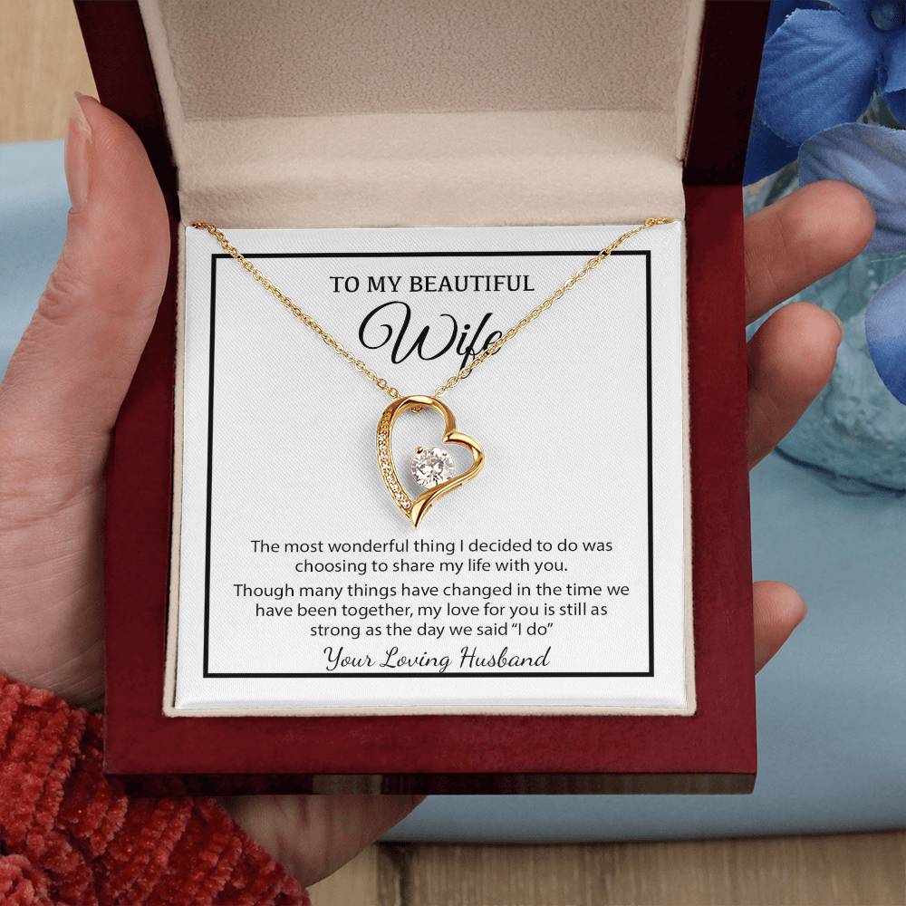 To My Wife Necklace, Christmas Gifts For Women, Anniversary Gift For Wife 4_12_White