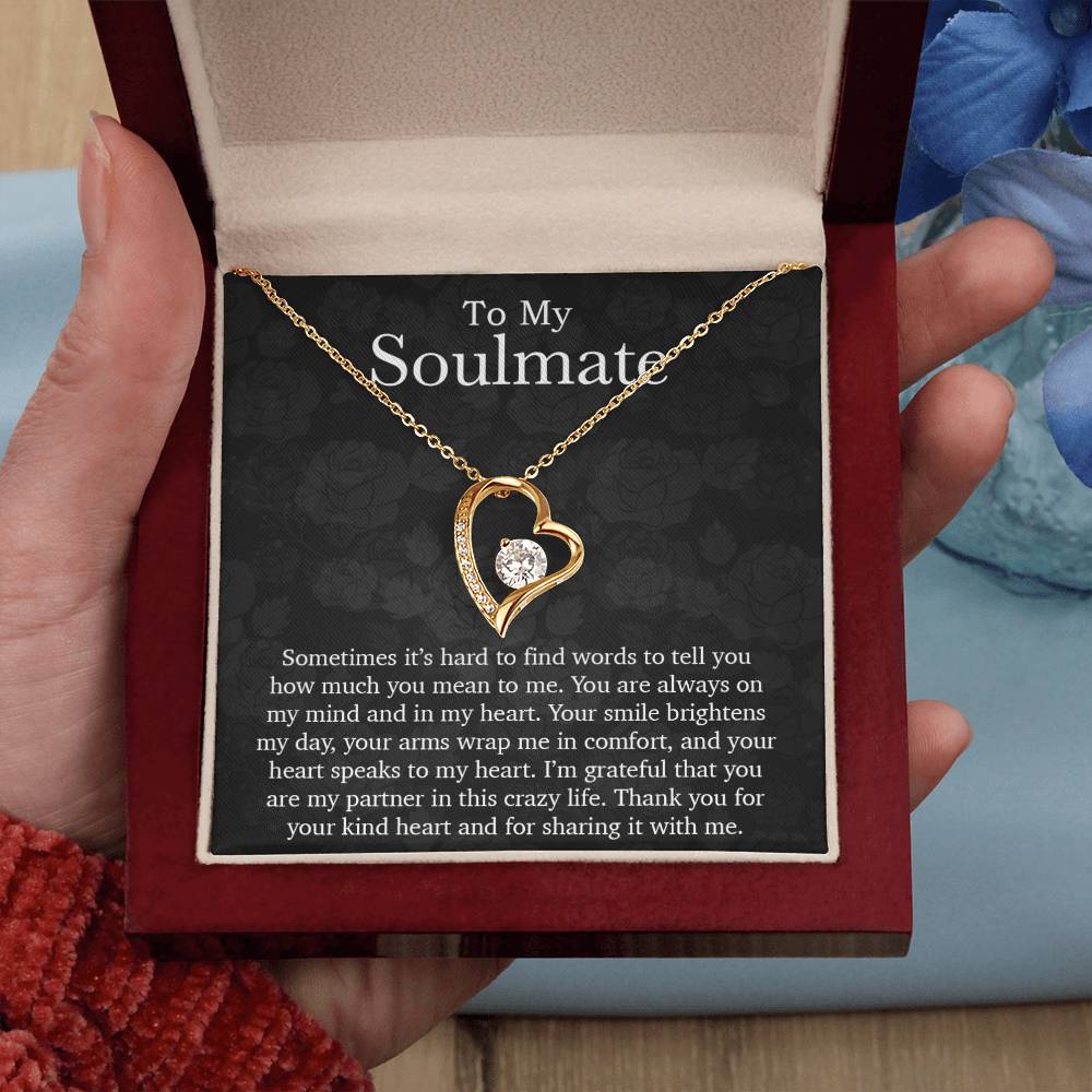 To My Soulmate Necklace, Gift for My Soulmate, Birthday Gift for Her, Wife, Anniversary Gifts