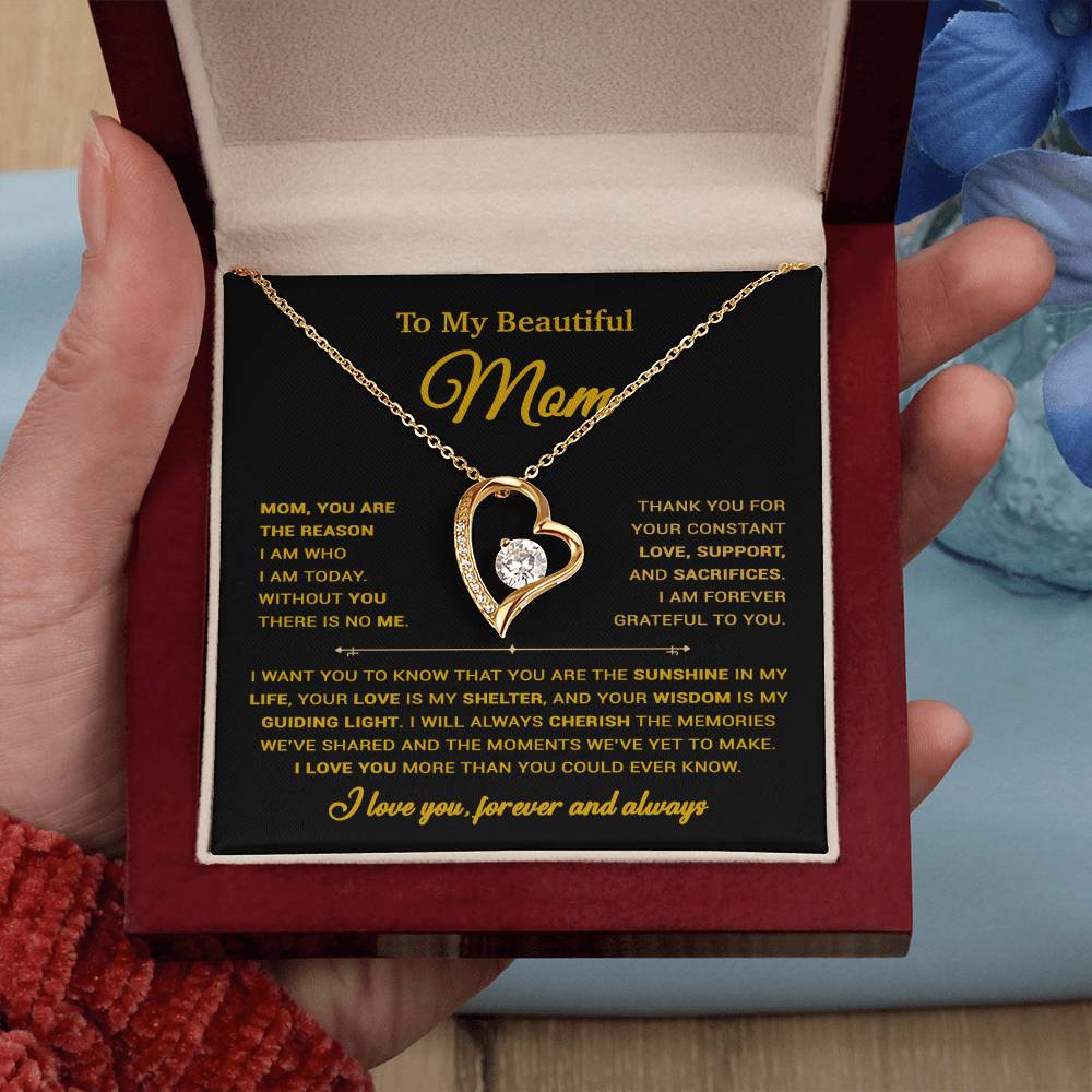 To My Mom Necklace, Sentimental Mother's Day Gift For Mom From Son 31_3_Gold