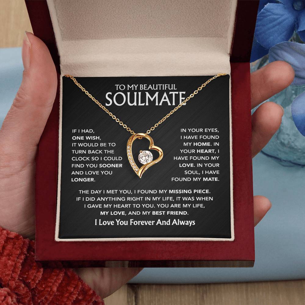 To My Soulmate Necklace, Gift For Soulmate, Anniversary Gift, Birthday Gift 3_5