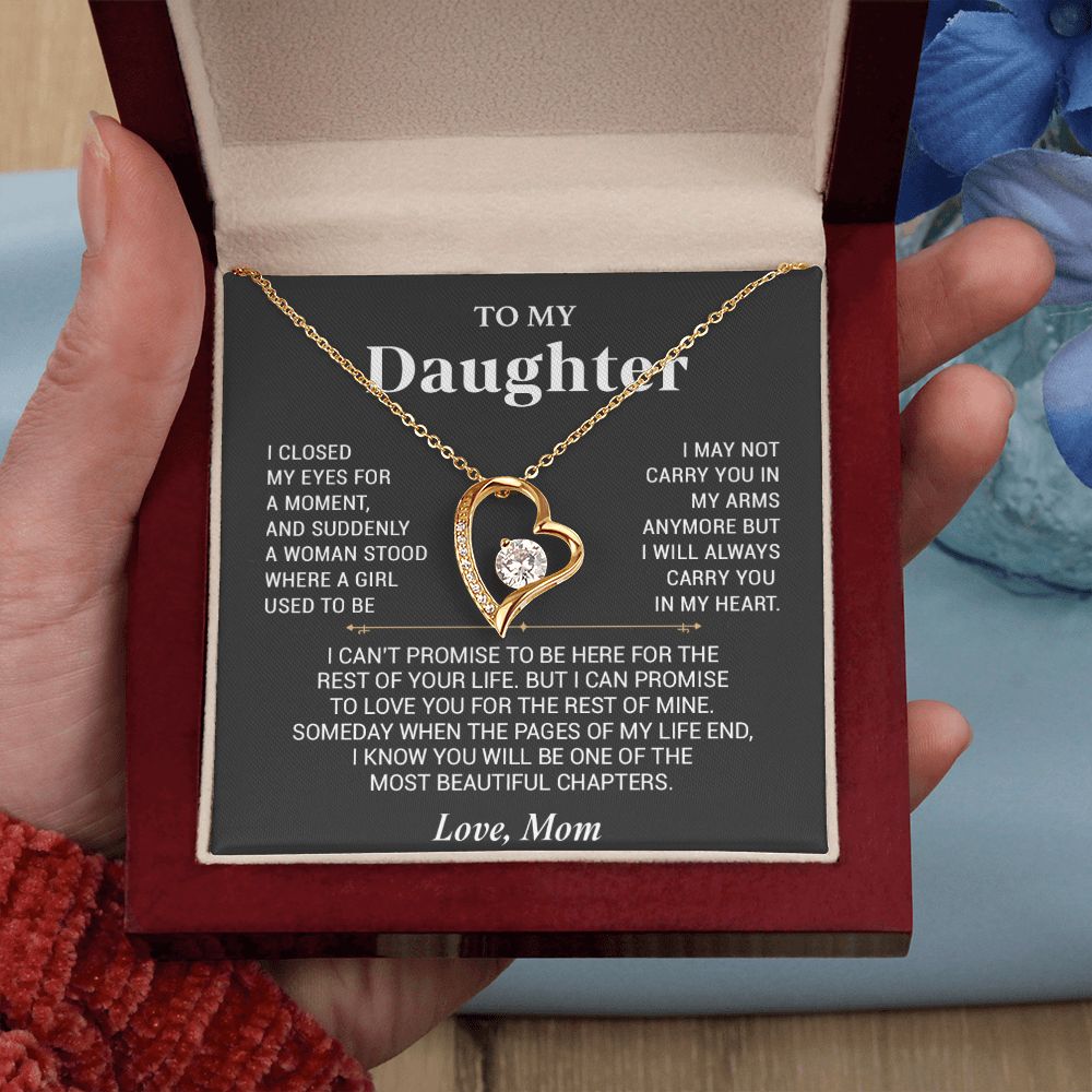 To My Daughter Necklace, Gift For Daughter From Mom, Daughter Mother Necklace99