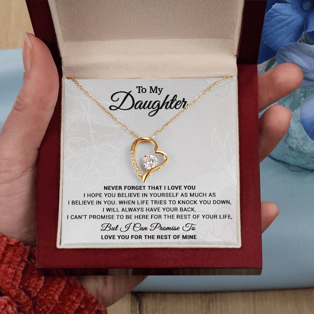 To My Daughter Necklace, Gift From Mom Dad, Birthday Christmas Gift