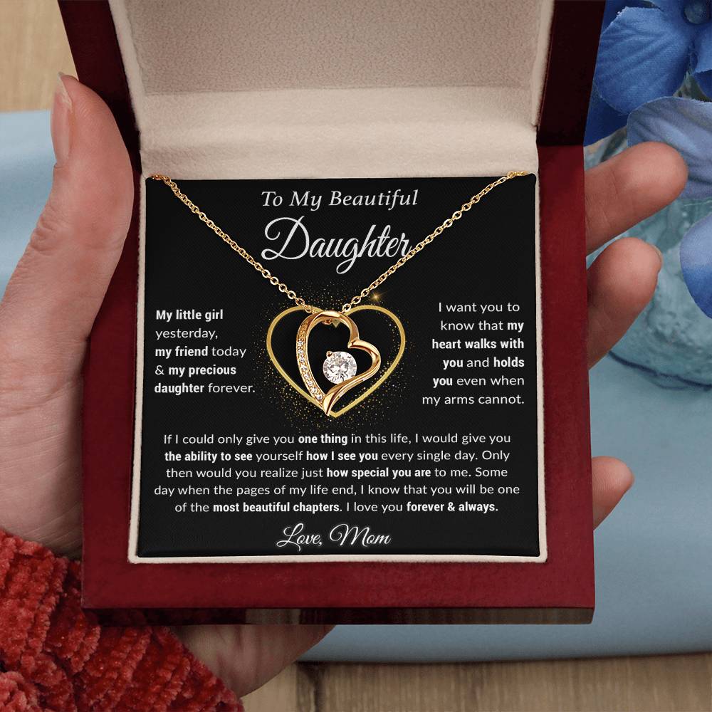To My Daughter Necklace, Gift For Daughter From Mom, Daughter Birthday Gift