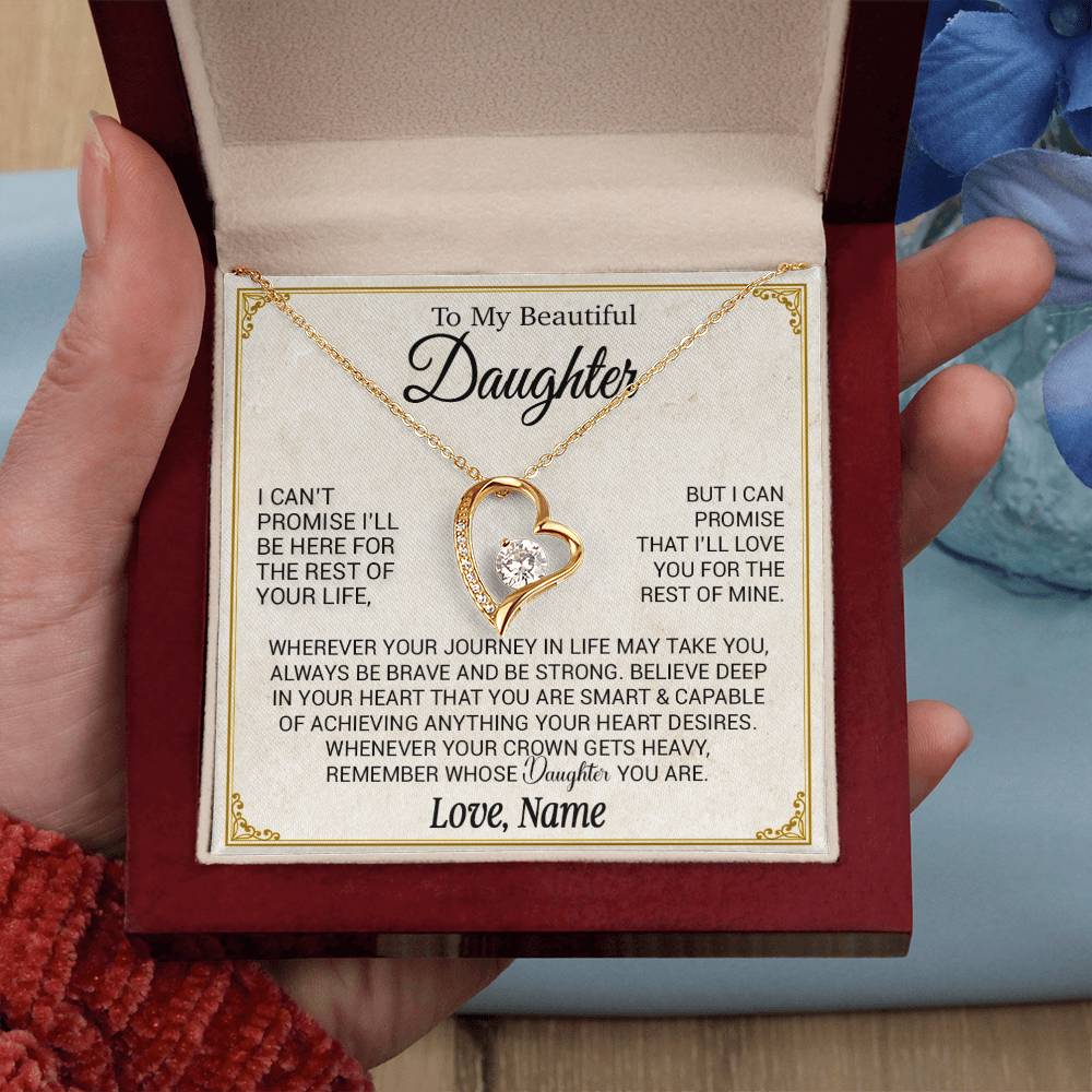 Custom To My Daughter Necklace,Daughter Gift From Mom, Dad, Daughter Necklace