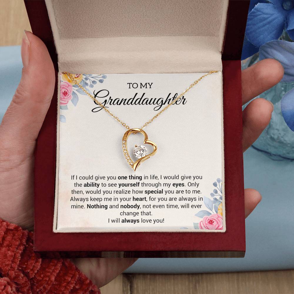 To My Granddaughter Necklace Gift, Granddaughter Jewelry From Grandma Birthday