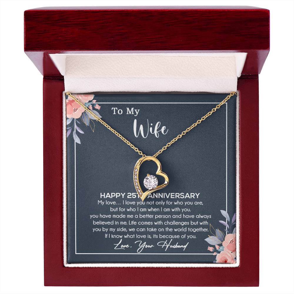 25th Anniversary Gift For Wife Necklace, 25 Year Anniversary, 25th Wedding Gift _Blue