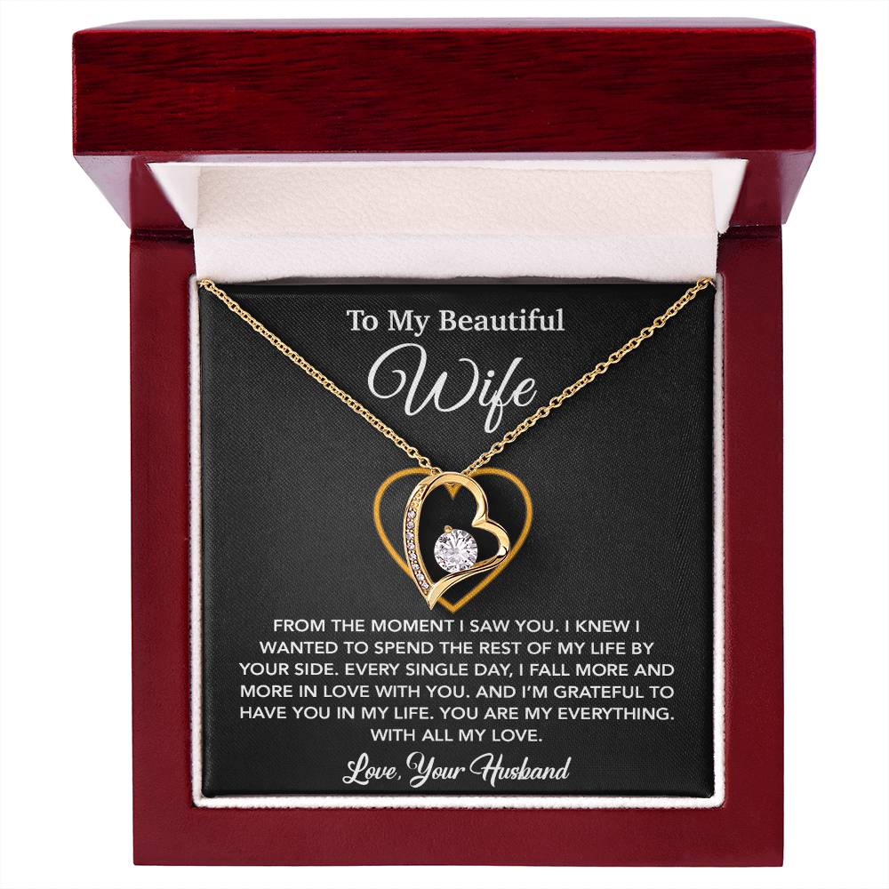 To My Wife Necklace, Gift For Wife, Anniversary Gift For Wife, Necklace For Wife 27_5_Black