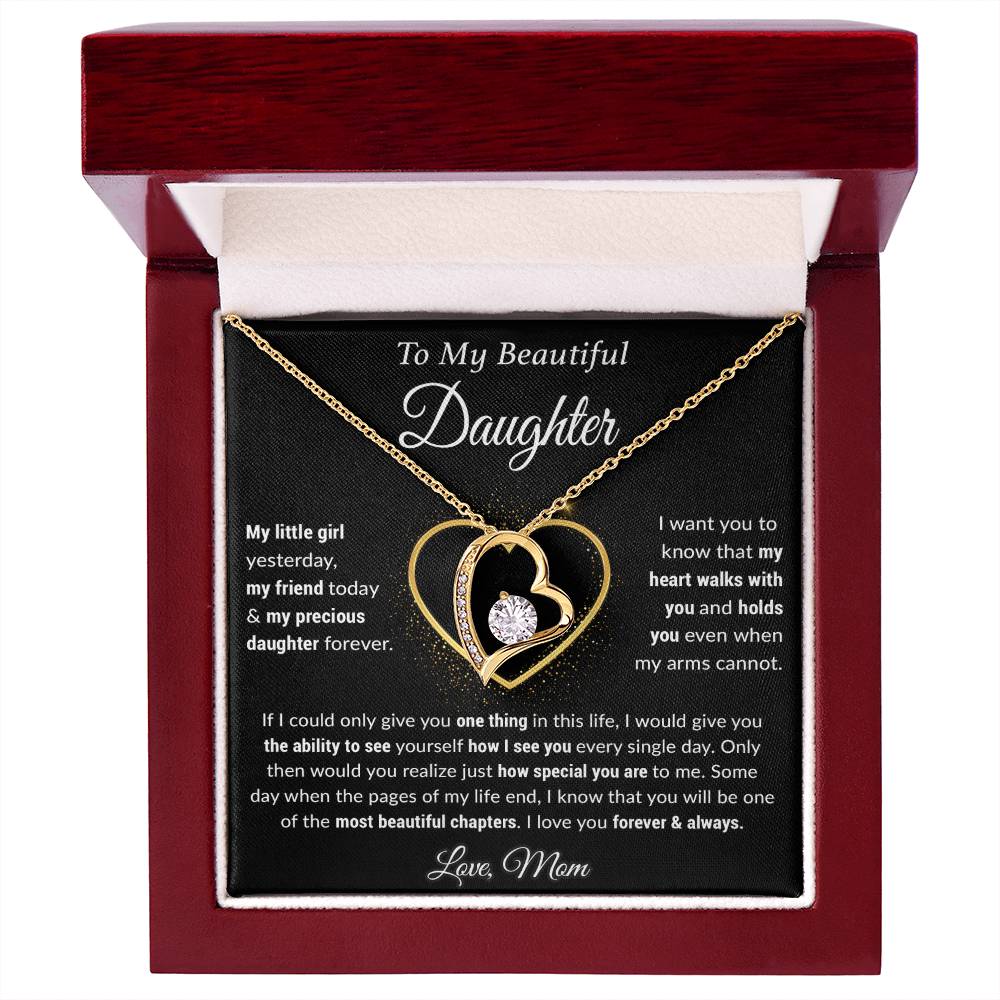 To My Daughter Necklace, Gift For Daughter From Mom, Daughter Birthday Gift