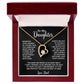 To My Daughter Necklace, Gift for Daughter from Dad, Father Daughter Necklace 3_6_Black