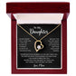 To My Daughter Necklace, Gift for Daughter from Mom, Mother Daughter Necklace 18_5_Black