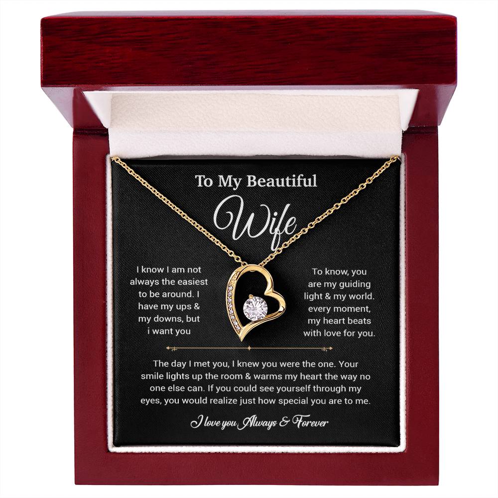 To My Wife Necklace, Gift For Wife, Anniversary Gift For Wife, Necklace For Wife 5_6_Black