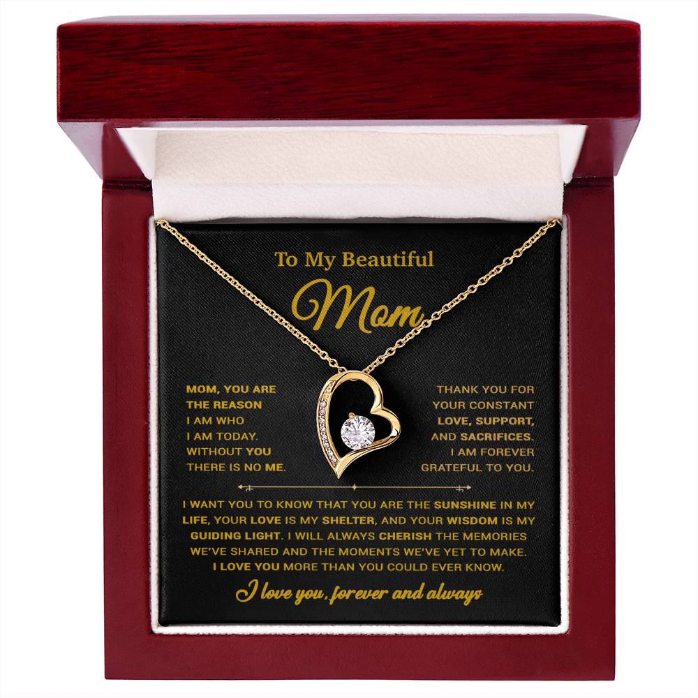 To My Mom Necklace, Sentimental Mother's Day Gift For Mom From Son 31_3_Gold