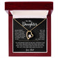 To My Daughter Necklace, Gift for Daughter from Dad, Father Daughter Necklace 2_6_Black