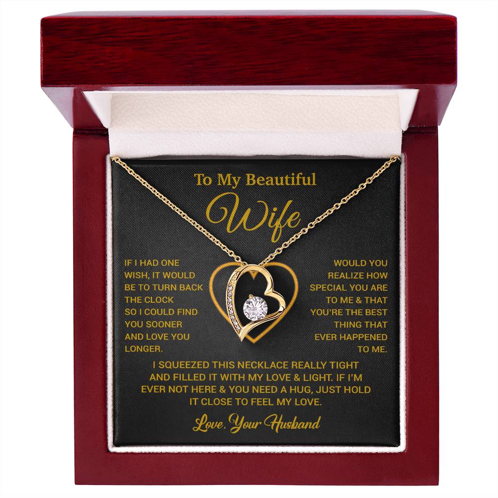 To My Wife Necklace, Gift For Wife, Anniversary Gift For Wife, Necklace For Wife 28_5_Gold