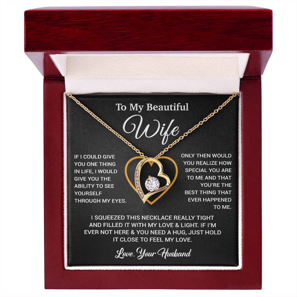 To My Wife Necklace, Gift For Wife, Anniversary Gift For Wife, Necklace For Wife 26_5_Black