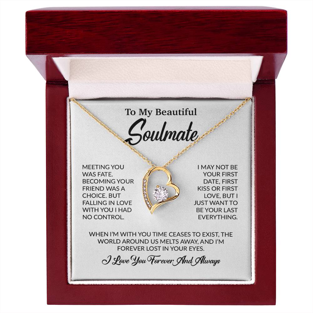 To My Soulmate Necklace, Soulmate Gift, Gift For Girlfriend, Christmas Gift 16_10_White