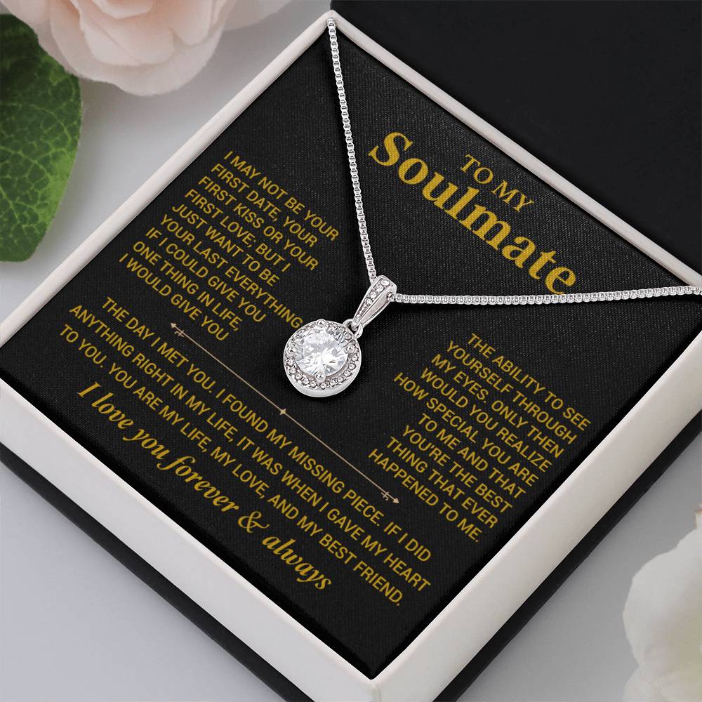 To My Soulmate Necklace, Gift for Wife, Girlfriend, Anniversary Gift, Christmas